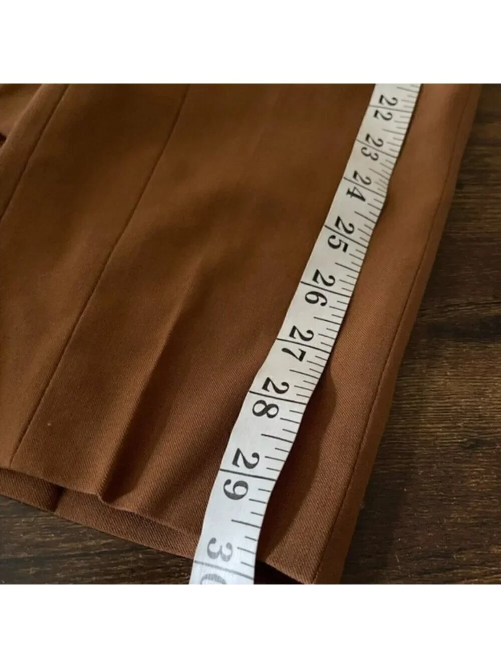 Gerard Darel Paris women’s golden brown mid rise wool blend pant size FR 36 US 4